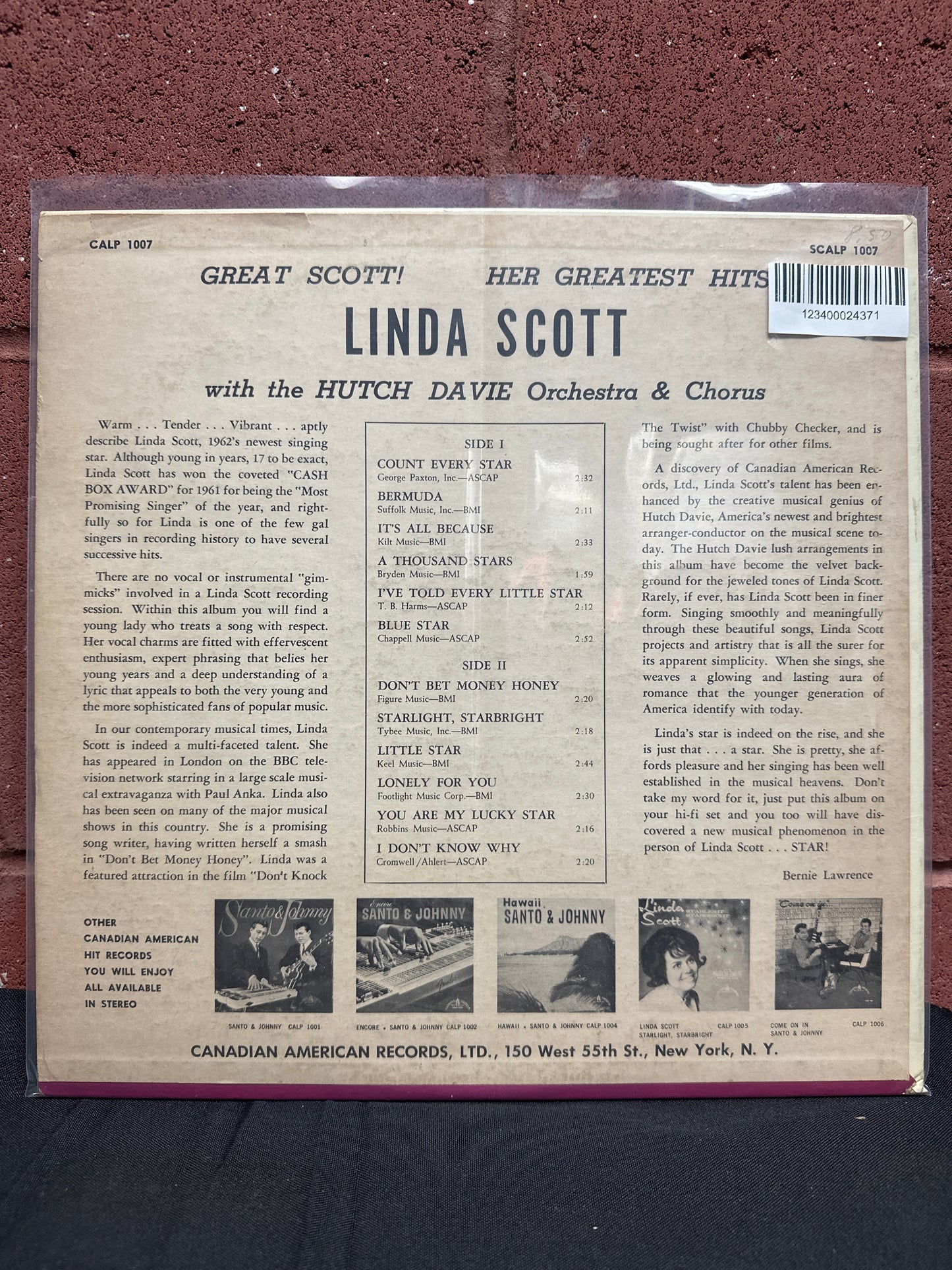 Used Vinyl:  Linda Scott ”Great Scott!: Her Greatest Hits” LP