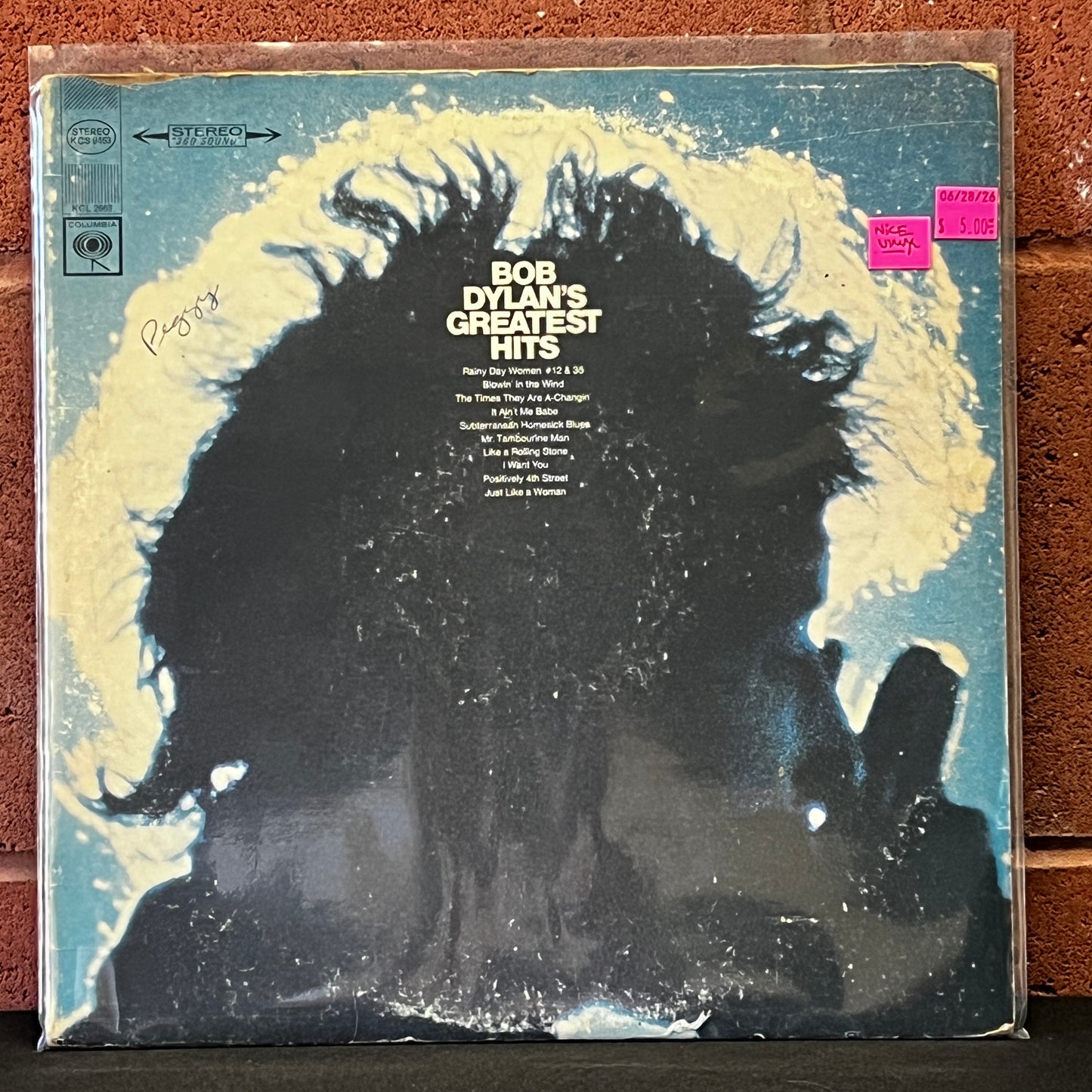 Used Vinyl: Bob Dylan "Greatest Hits" LP