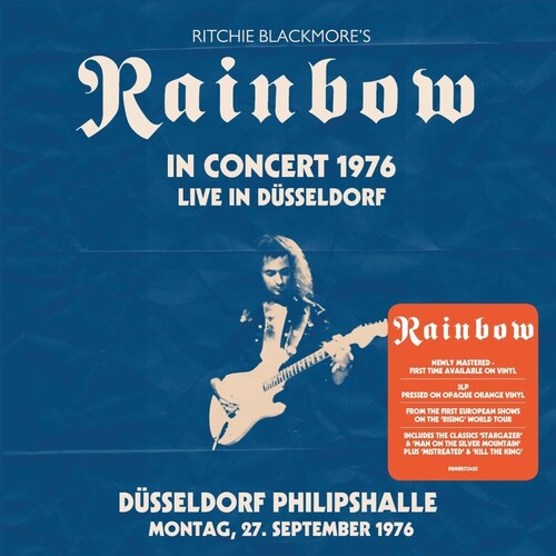 PRE-ORDER: Ritchie Blackmore's Rainbow "Live In Dusseldorf 1976: Dusseldorf Philipshalle 27.9.1976" 3xLP (Indie Exclusive 140 Gram Opaque Orange Vinyl) [Import]