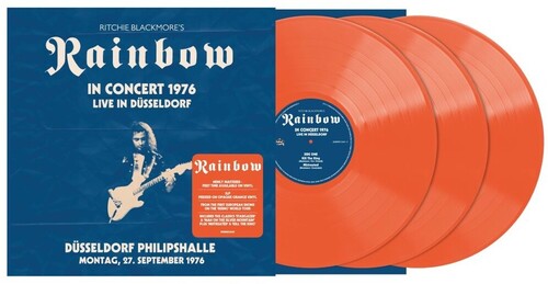 PRE-ORDER: Ritchie Blackmore's Rainbow "Live In Dusseldorf 1976: Dusseldorf Philipshalle 27.9.1976" 3xLP (Indie Exclusive 140 Gram Opaque Orange Vinyl) [Import]