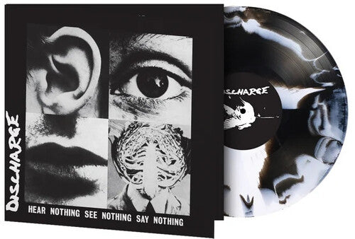 PRE-ORDER: Discharge "Hear Nothing See Nothing Say Nothing" LP (Limited Edition White & Black Swirl Vinyl)