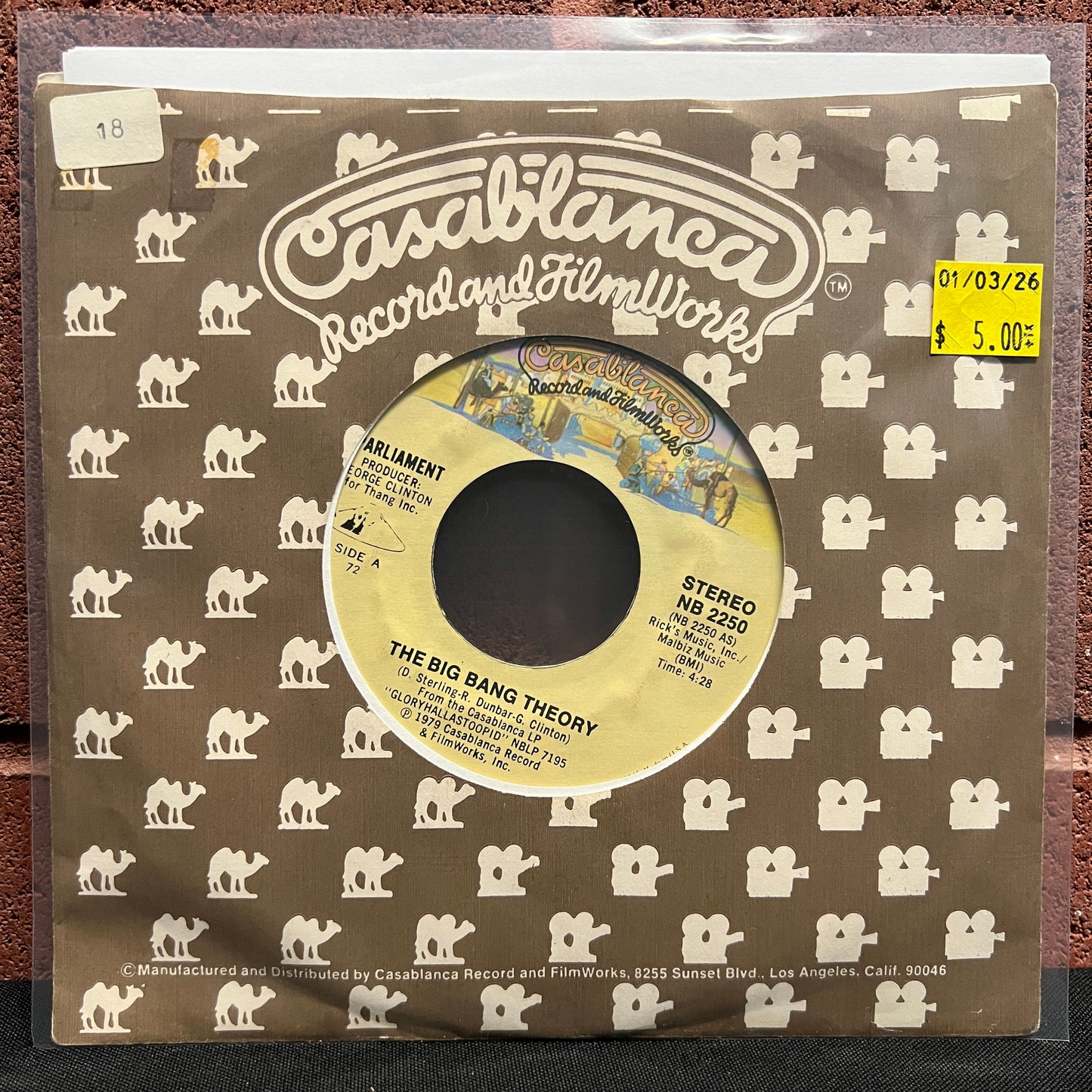 Used Vinyl: Parliament "The Big Bang Theory" 7" (1979 Press)