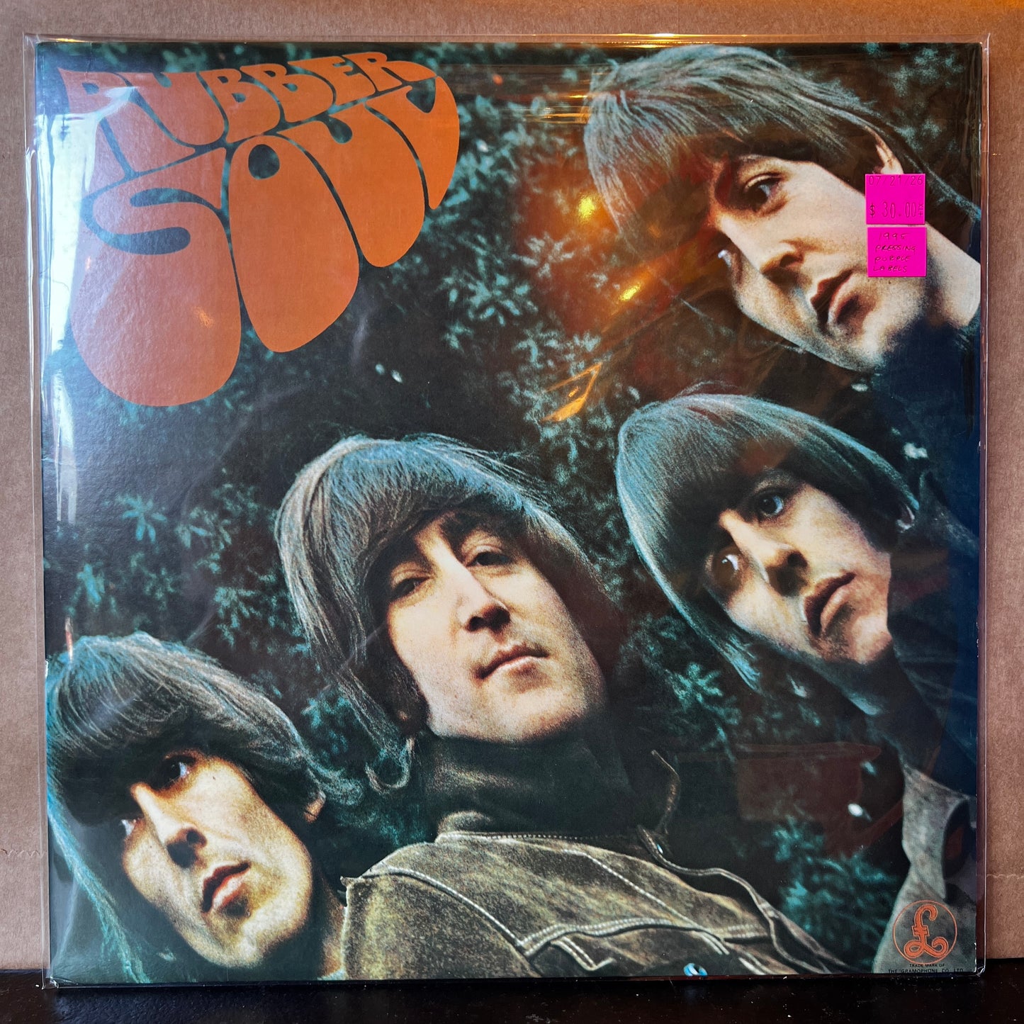 Used Vinyl: Beatles "Rubber Soul" LP (1995 pressing, purple labels)