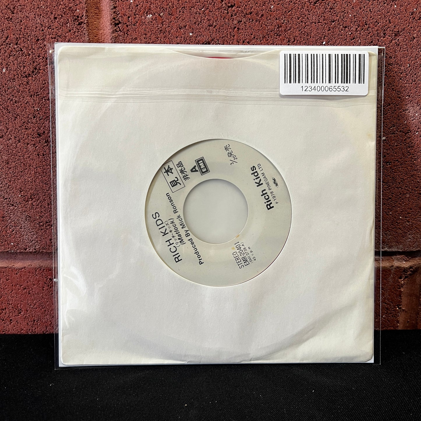 Used Vinyl: Rich Kids "Rich Kids / Empty Words" 7" (1978 Red Vinyl Japanese White Label Promo)