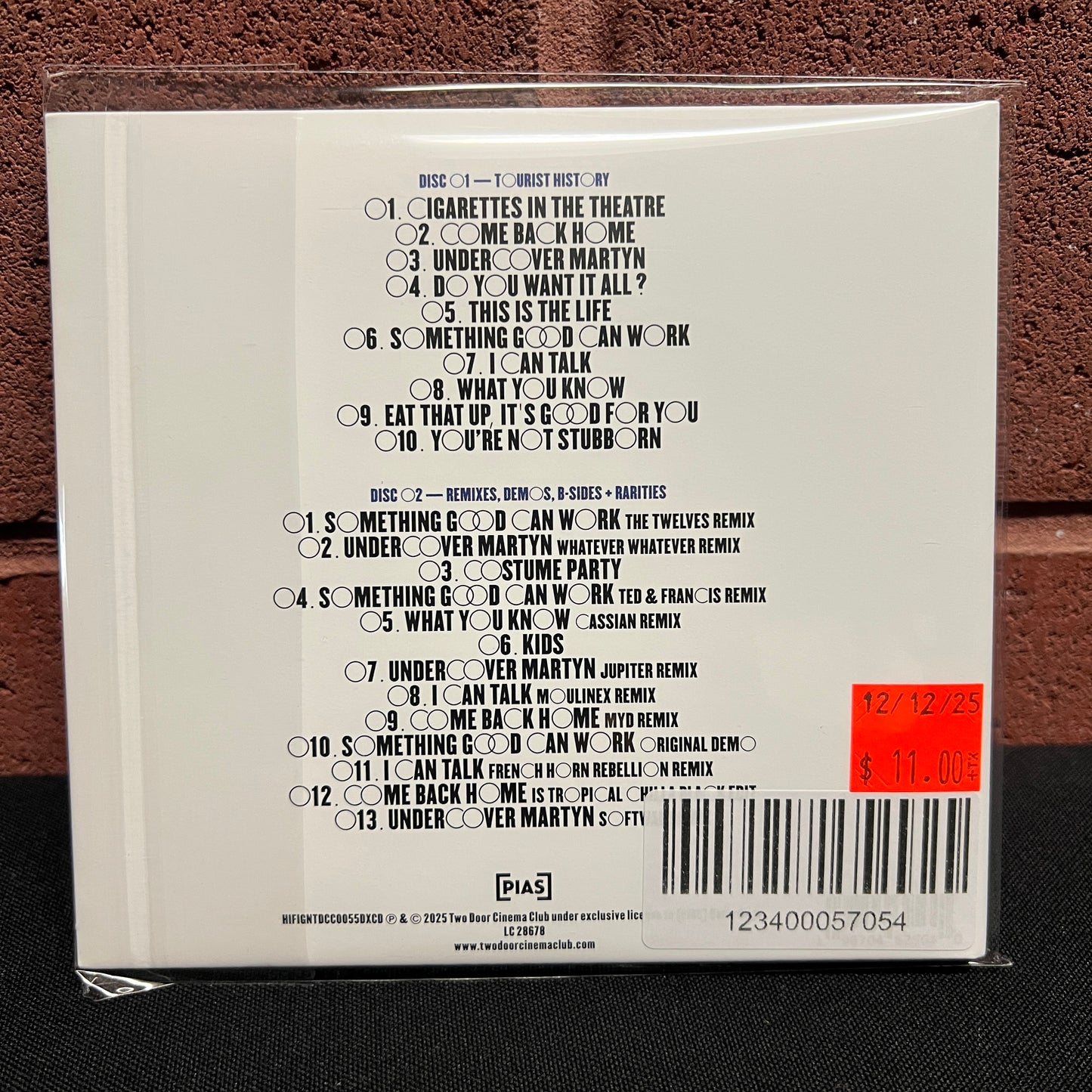 Used CD: Two Door Cinema Club "Tourist History" 2xCD