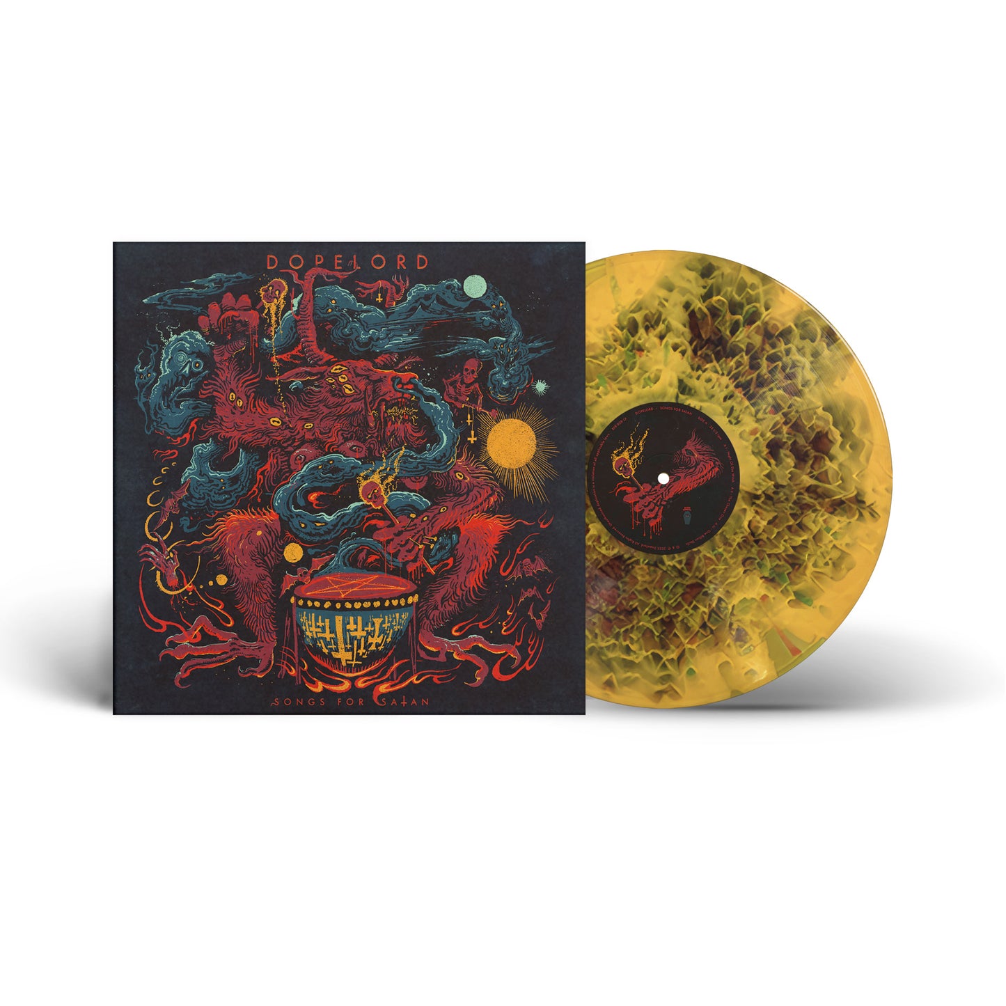PRE-ORDER: Dopelord "Songs For Satan" LP (Yellow/Black Cloudburst Vinyl)