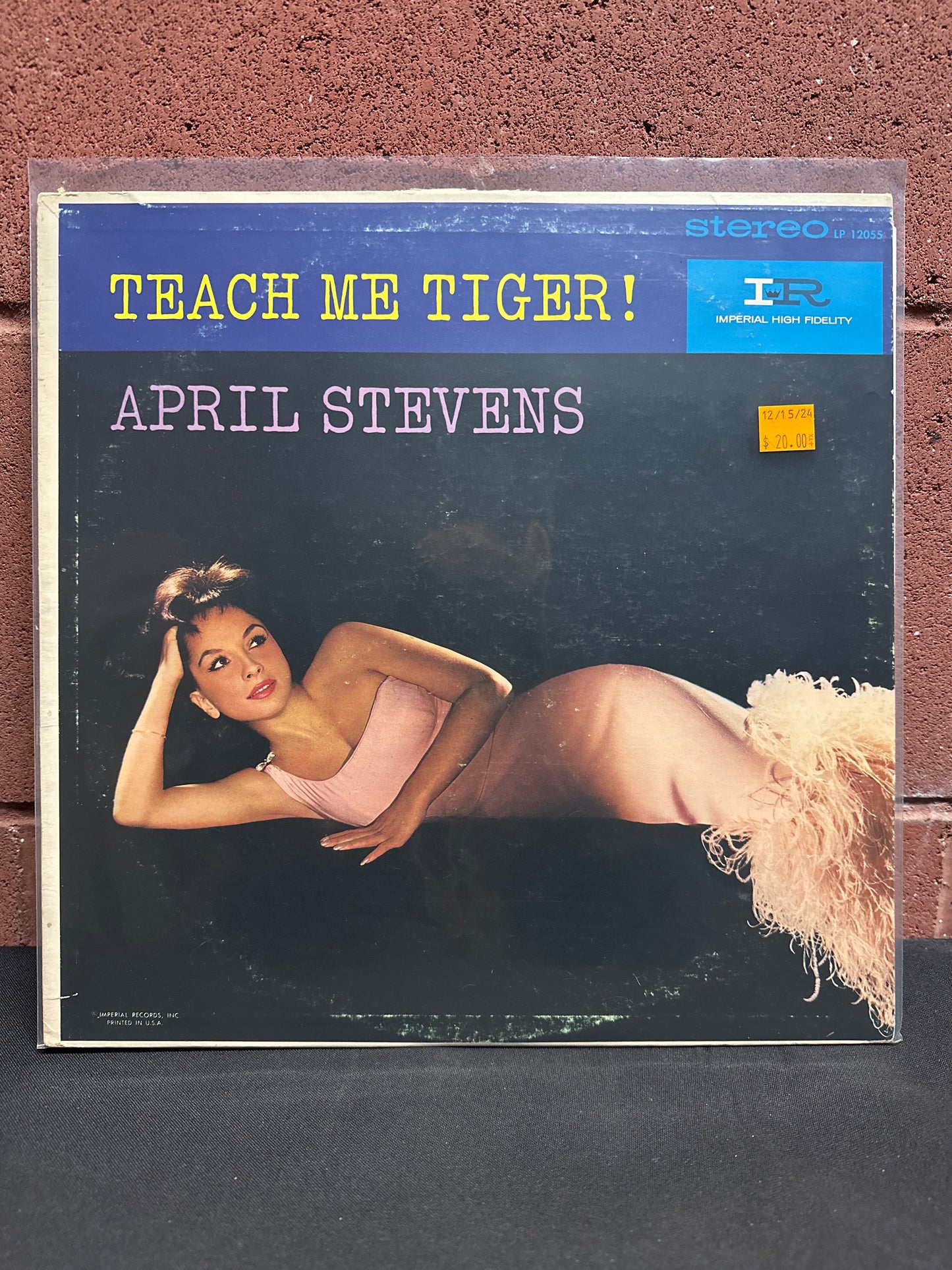 Used Vinyl:  April Stevens ”Teach Me Tiger!” LP