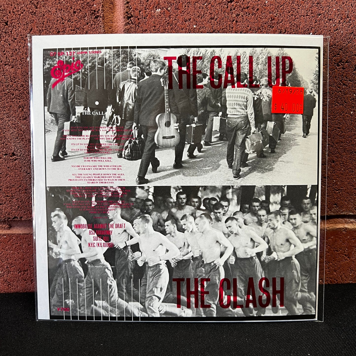 Used Vinyl: The Clash "The Call Up / Stop The World" 7" (1980 Japanese Issue)