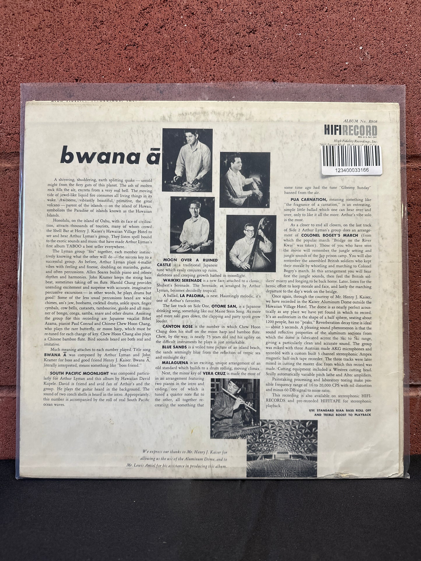 Used Vinyl:  Arthur Lyman ”Bwana A” LP