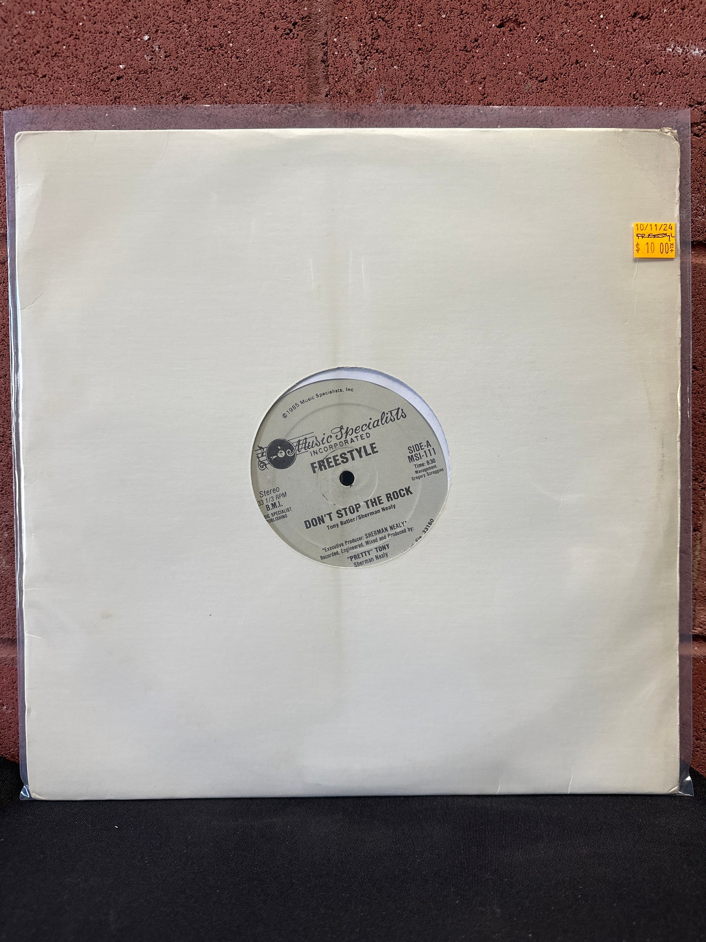 Used Vinyl:  Freestyle ”Don't Stop The Rock” 12"