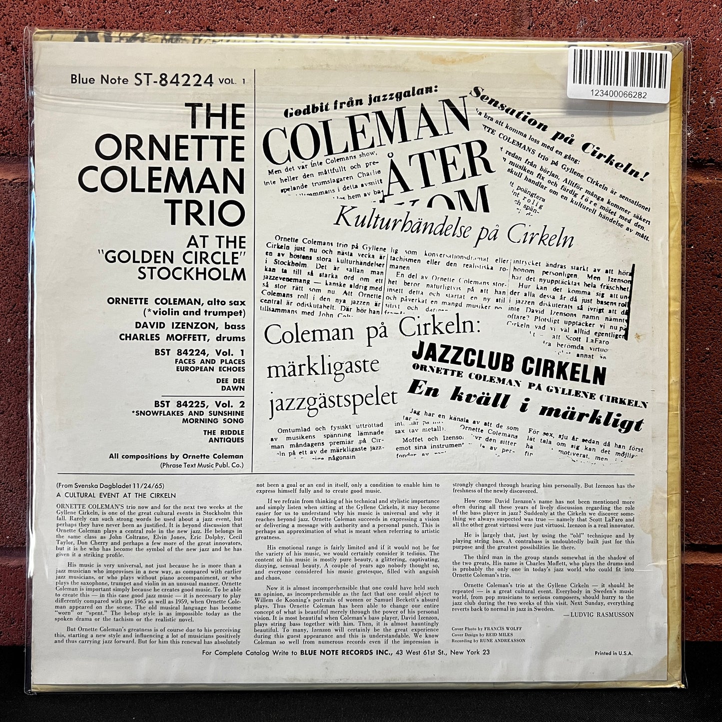 Used Vinyl: The Ornette Coleman Trio "At The "Golden Circle" Stockholm (Volume One)" LP (1966 Press)