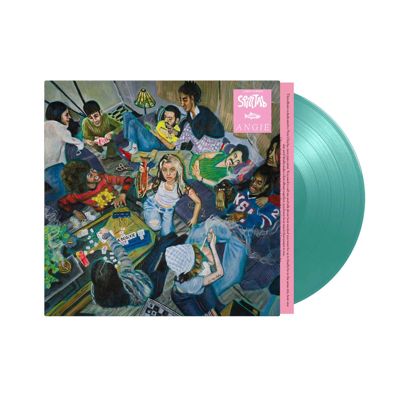 spill tab "ANGIE" LP (Transparent Green-Blue Petrol Color Vinyl)