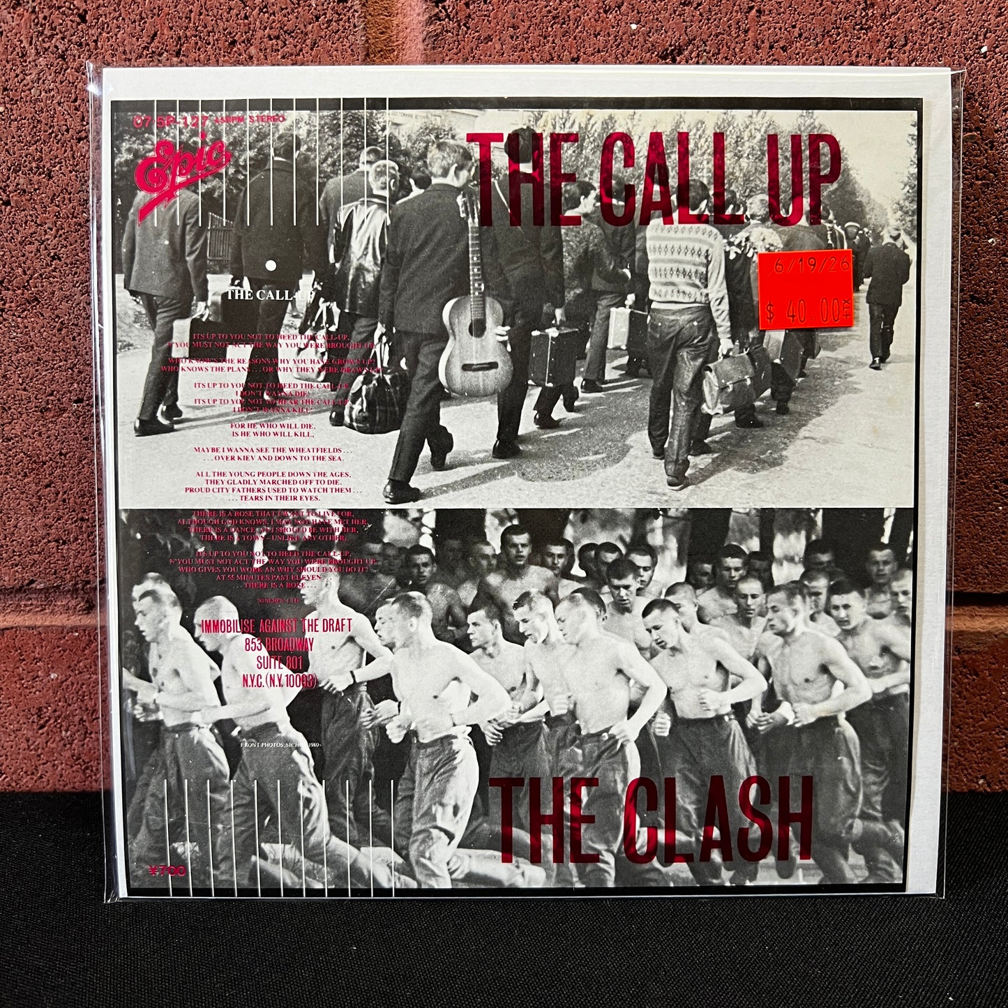 Used Vinyl: The Clash "The Call Up / Stop The World" 7" (1980 Japanese Issue)