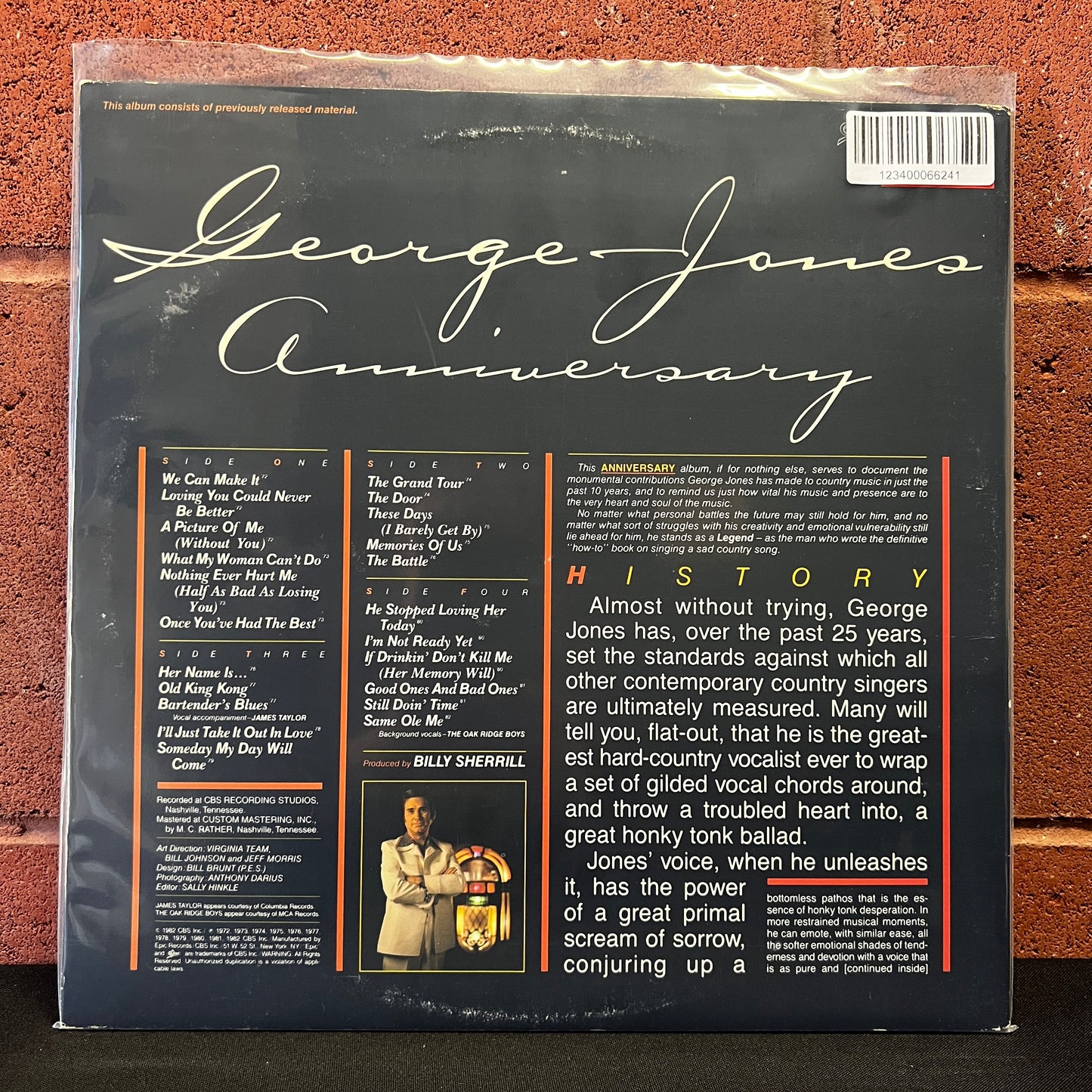 Used Vinyl: George Jones "Anniversary - Ten Years Of Hits" 2xLP (1982 Press)