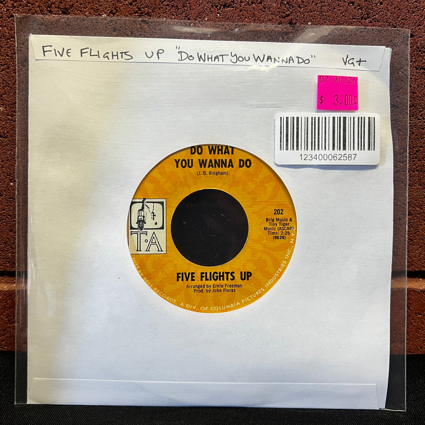 Used Vinyl: Five Flights Up "Do What You Wanna Do" 7"