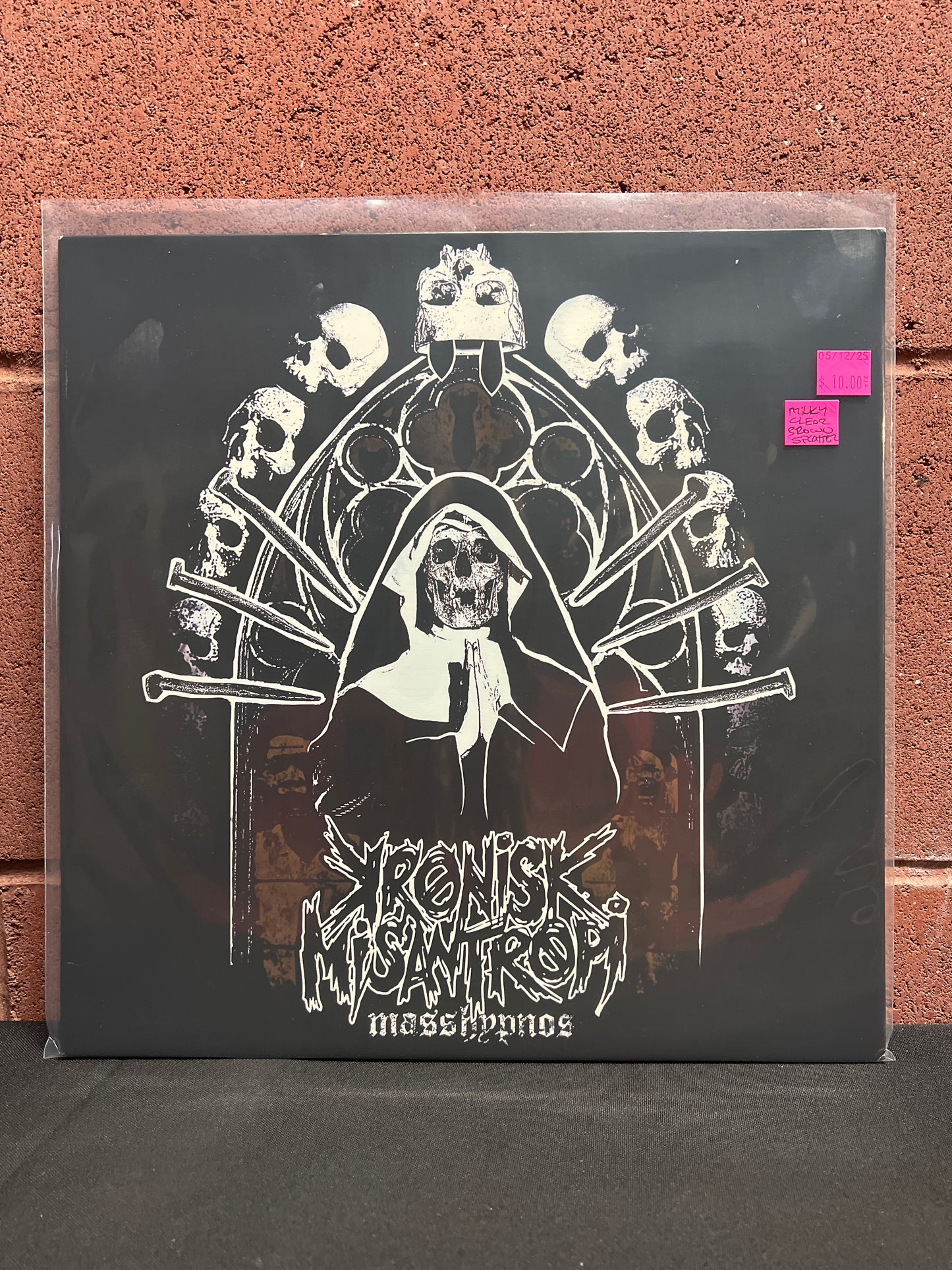 Used Vinyl: Kronisk Misantropi "Masshypnos" LP (Milky Clear w/Brown Splatter Vinyl)