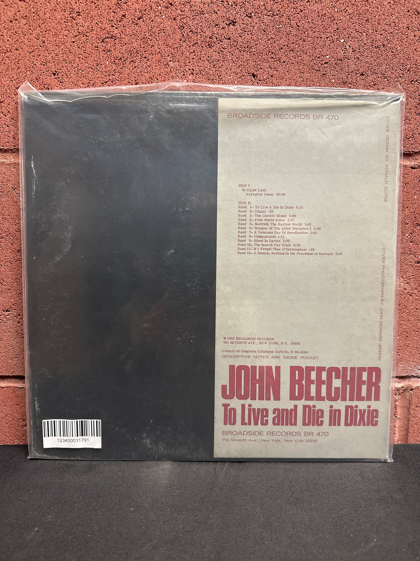 USED VINYL: Ben Beecher “To Live and Die in Dixie" LP