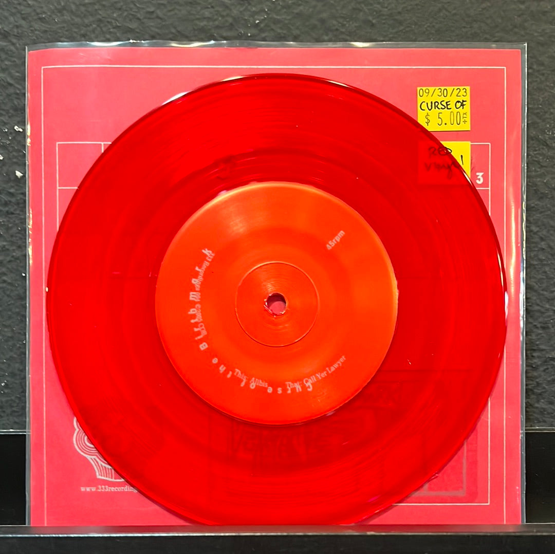 USED VINYL: Curse Of The Birthmark "Alibis/Call Yer Lawyer" 7" (Red Vinyl)