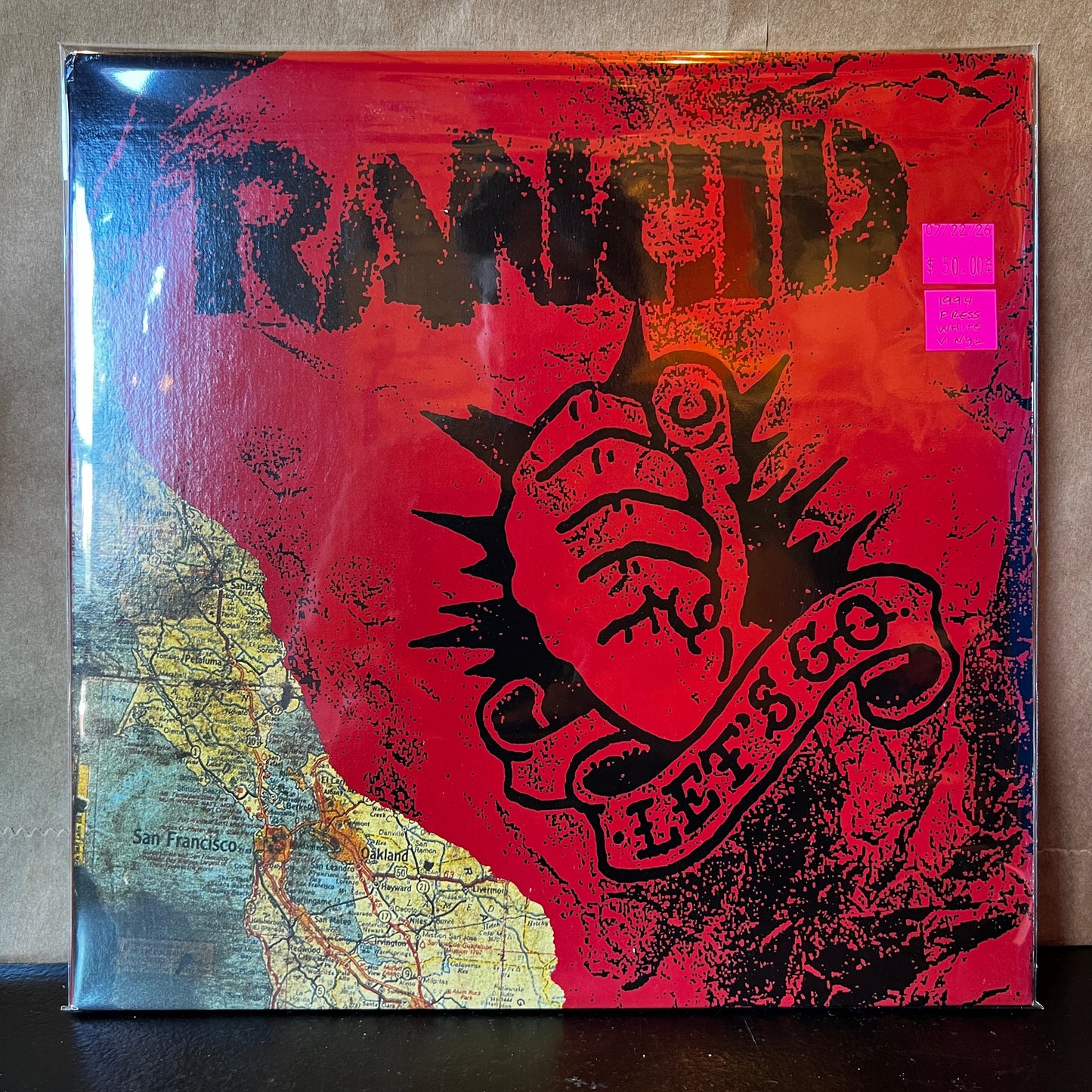 Used Vinyl: Rancid "Let's Go" 2x10" (Original 1994 pressing, White vinyl)