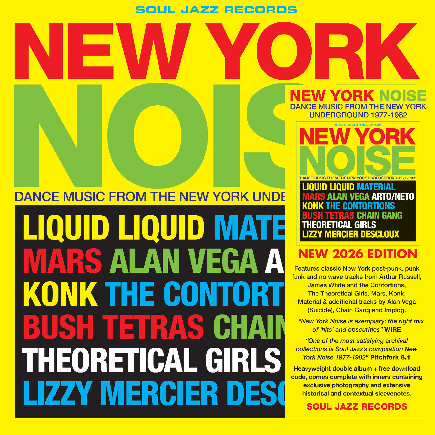 PRE-ORDER: Soul Jazz Records Presents "New York Noise - Dance Music From The New York Underground 1978-82" 2xLP
