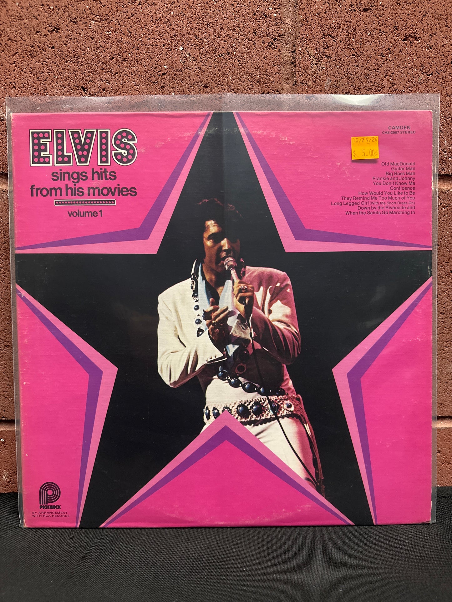 Used Vinyl:  Elvis Presley ”Sings Hits From His Movies, Volume 1” LP