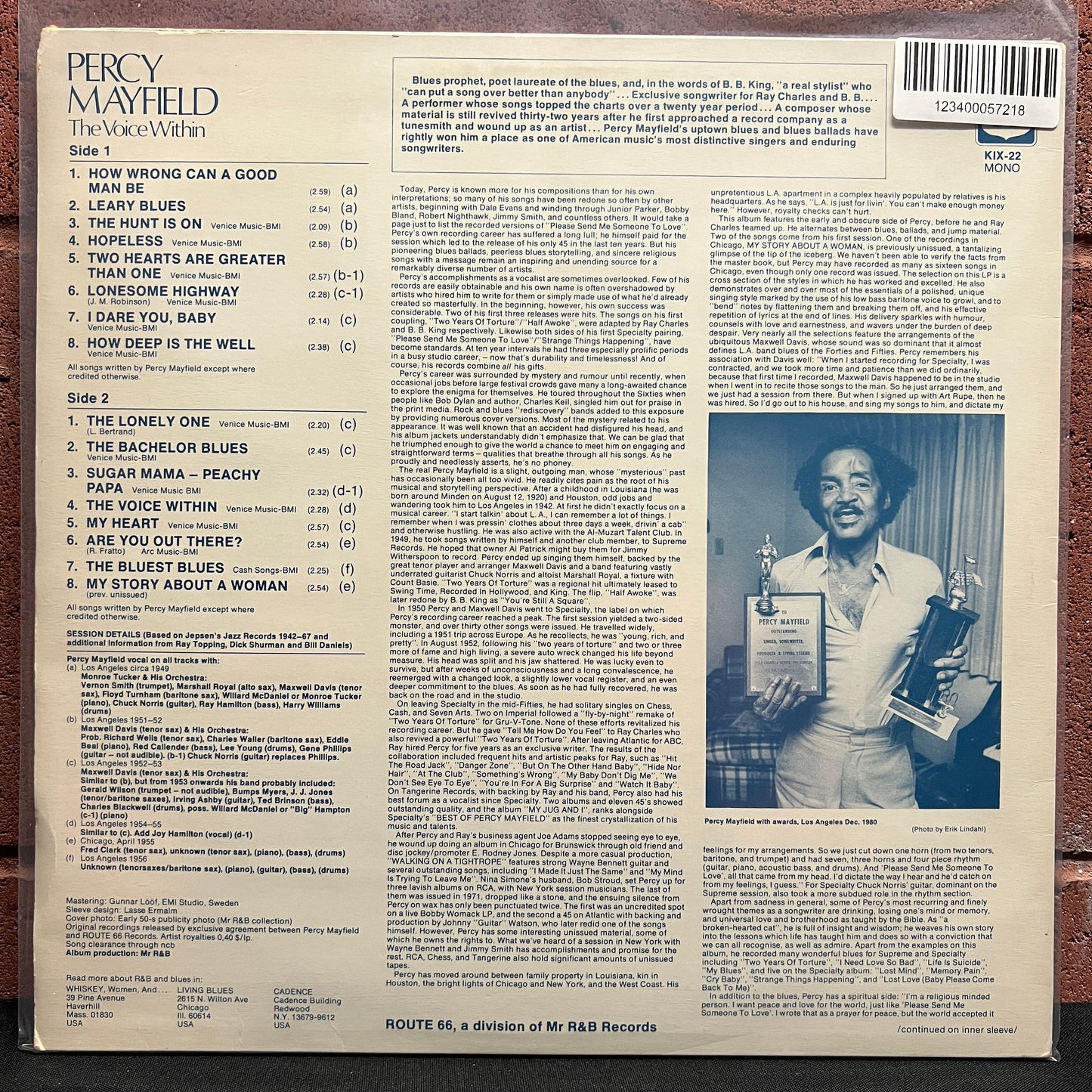 Used Vinyl: Percy Mayfield "The Voice Within" LP