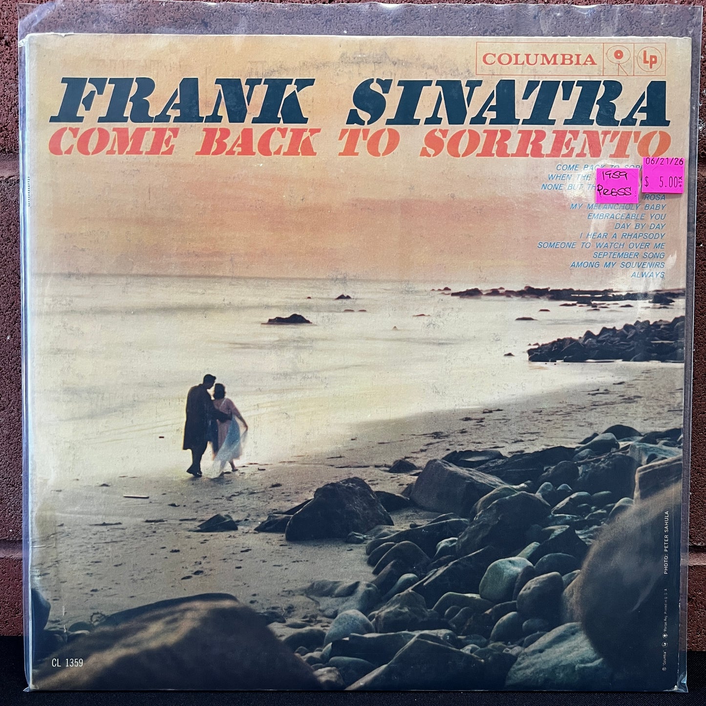 Used Vinyl: Frank Sinatra "Come Back To Sorrento" LP (1959 Press)