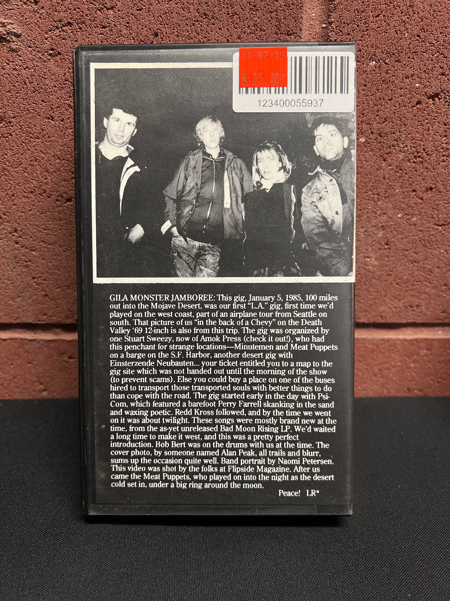 Used VHS: Sonic Youth "Gila Monster Jamboree (01/05/1985) VHS