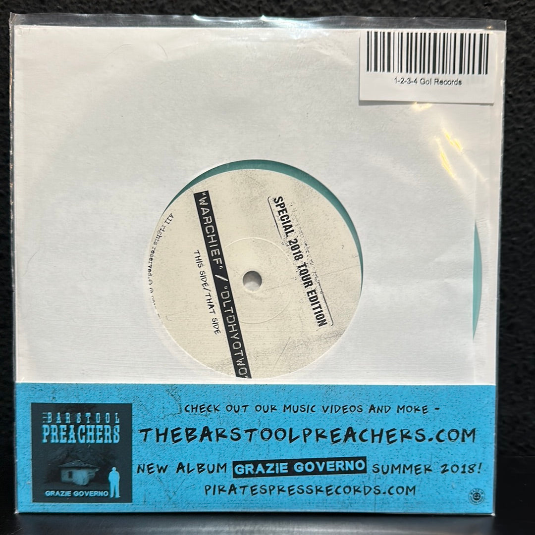 USED VINYL: The Bar Stool Preachers “Warchief / Dltdhyotwo” 7 (Blue Vinyl)