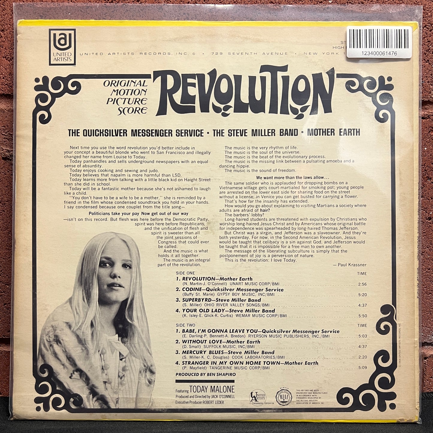 Used Vinyl: V/A - "Revolution (Original Motion Picture Score)" LP (1968 Press)
