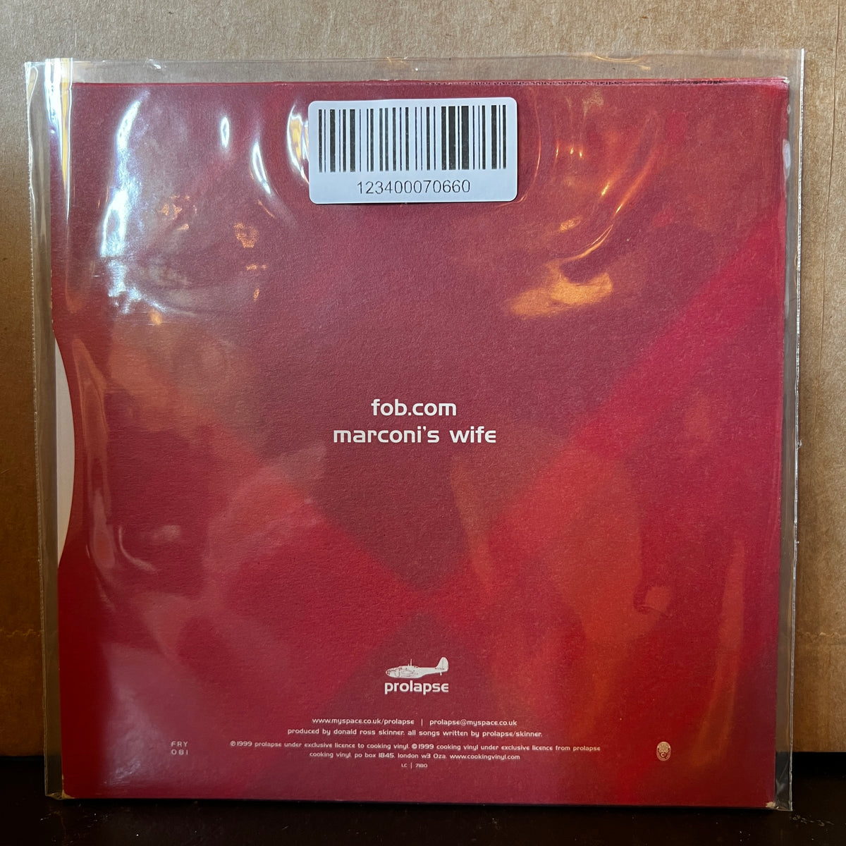Used Vinyl: Prolapse "fob.com" 7" (1999 UK Press)