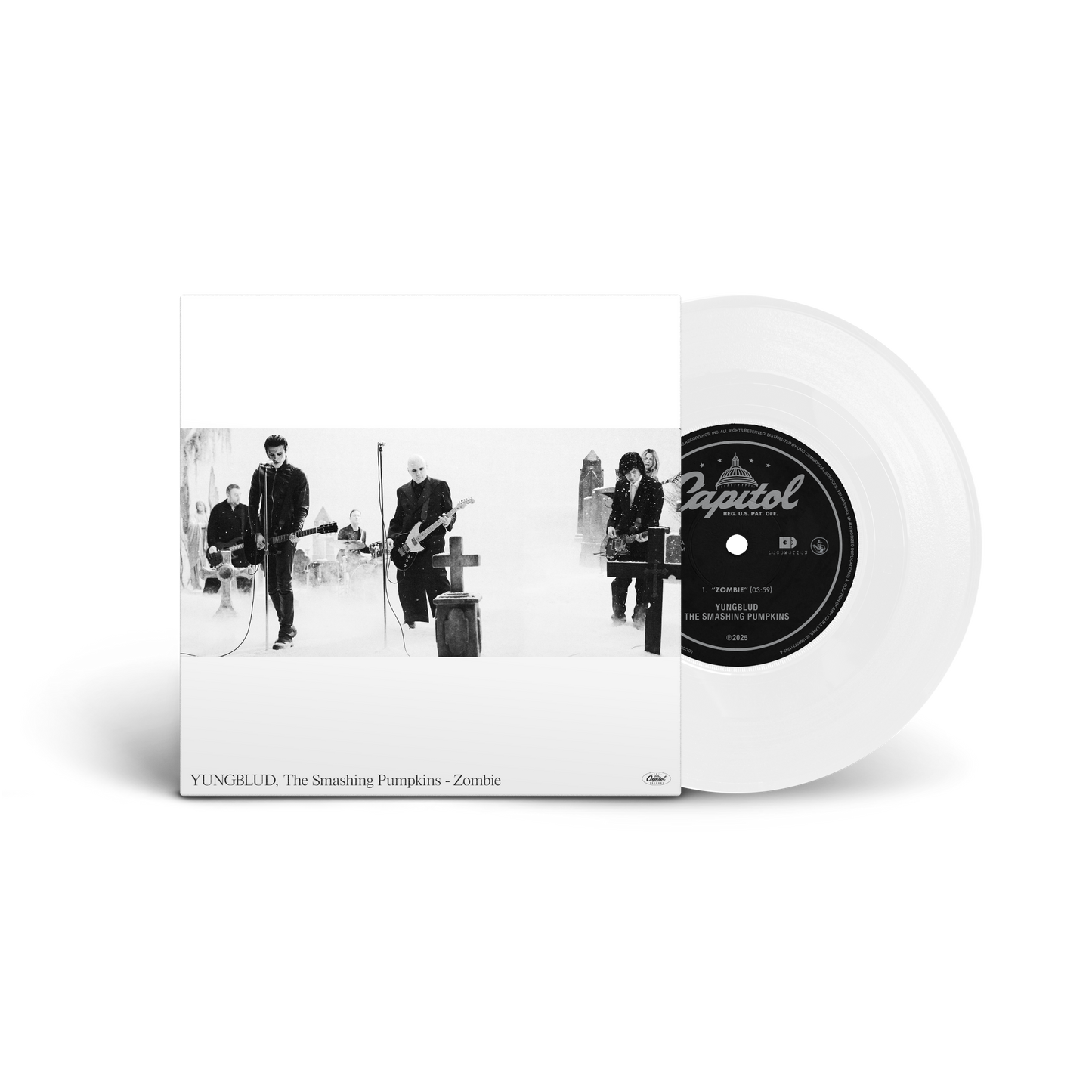 PRE-ORDER: YUNGBLUD/The Smashing Pumpkins "Zombie" 7" (White Vinyl)
