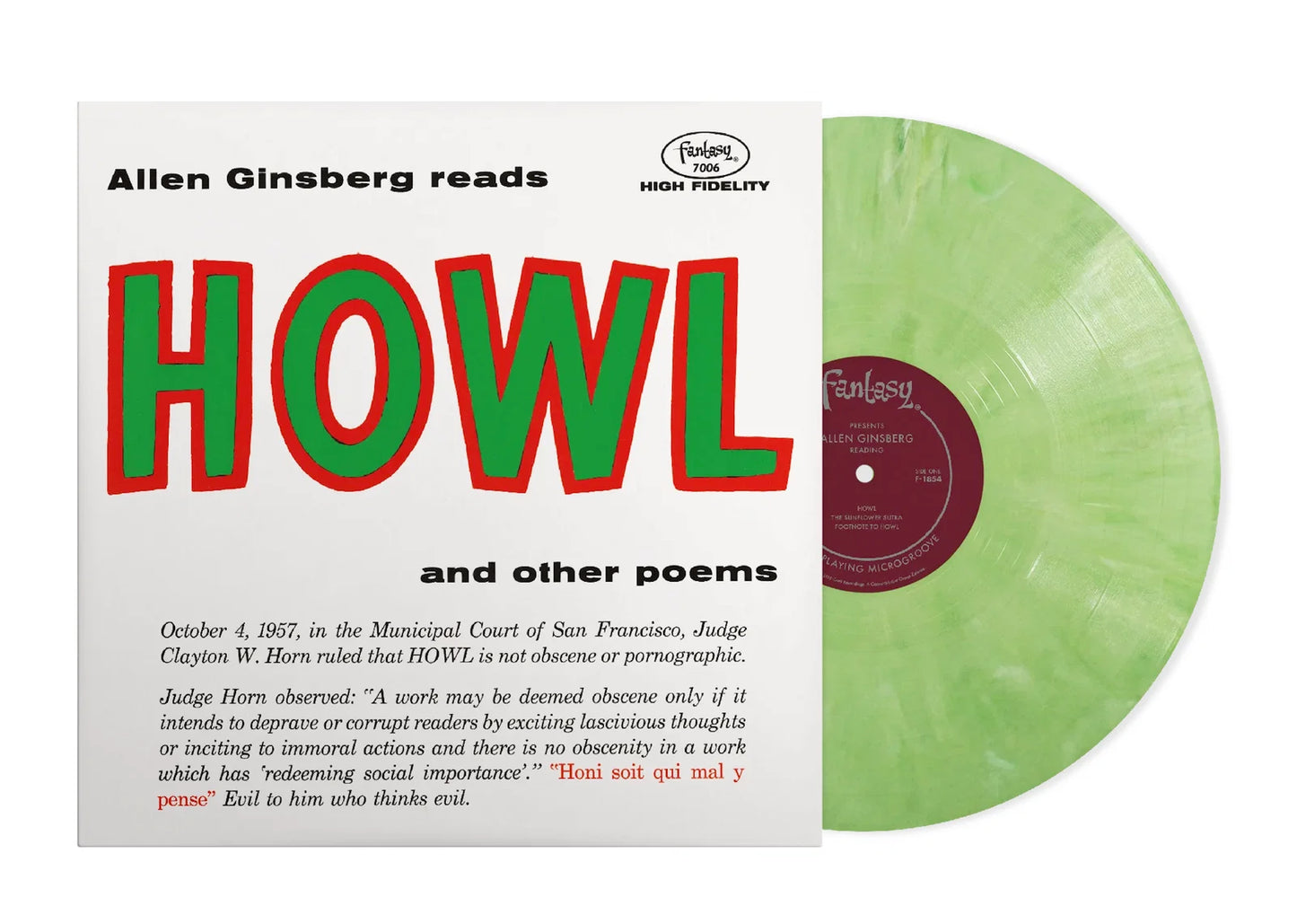 PRE-ORDER: Allen Ginsberg "Howl and Other Poems" LP (Green Blend Eco-Mix Vinyl)