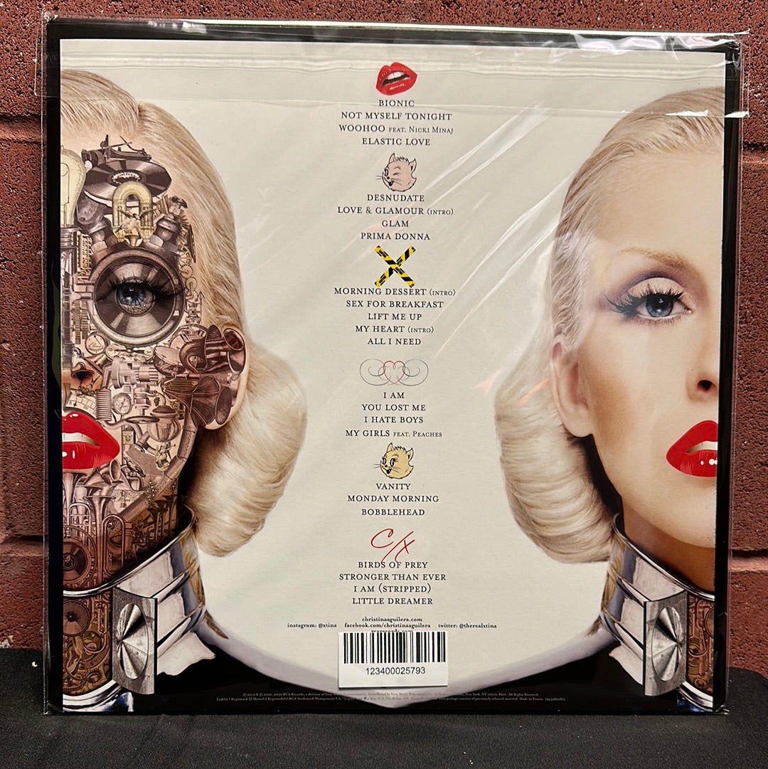 Used Vinyl:  Christina Aguilera ”Bionic” 3xLP (Clear with black and white splatter vinyl)