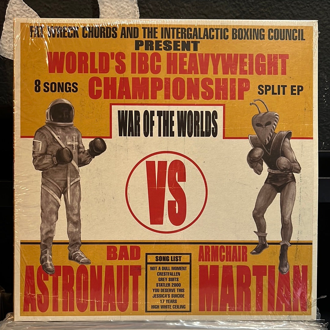 Used Vinyl:  Bad Astronaut Vs Armchair Martian ”War Of The Worlds” 12" (Red Vinyl)