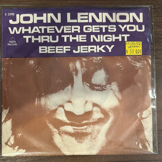 USED VINYL: John Lennon "Whatever Gets You Thru' The Night" 7"