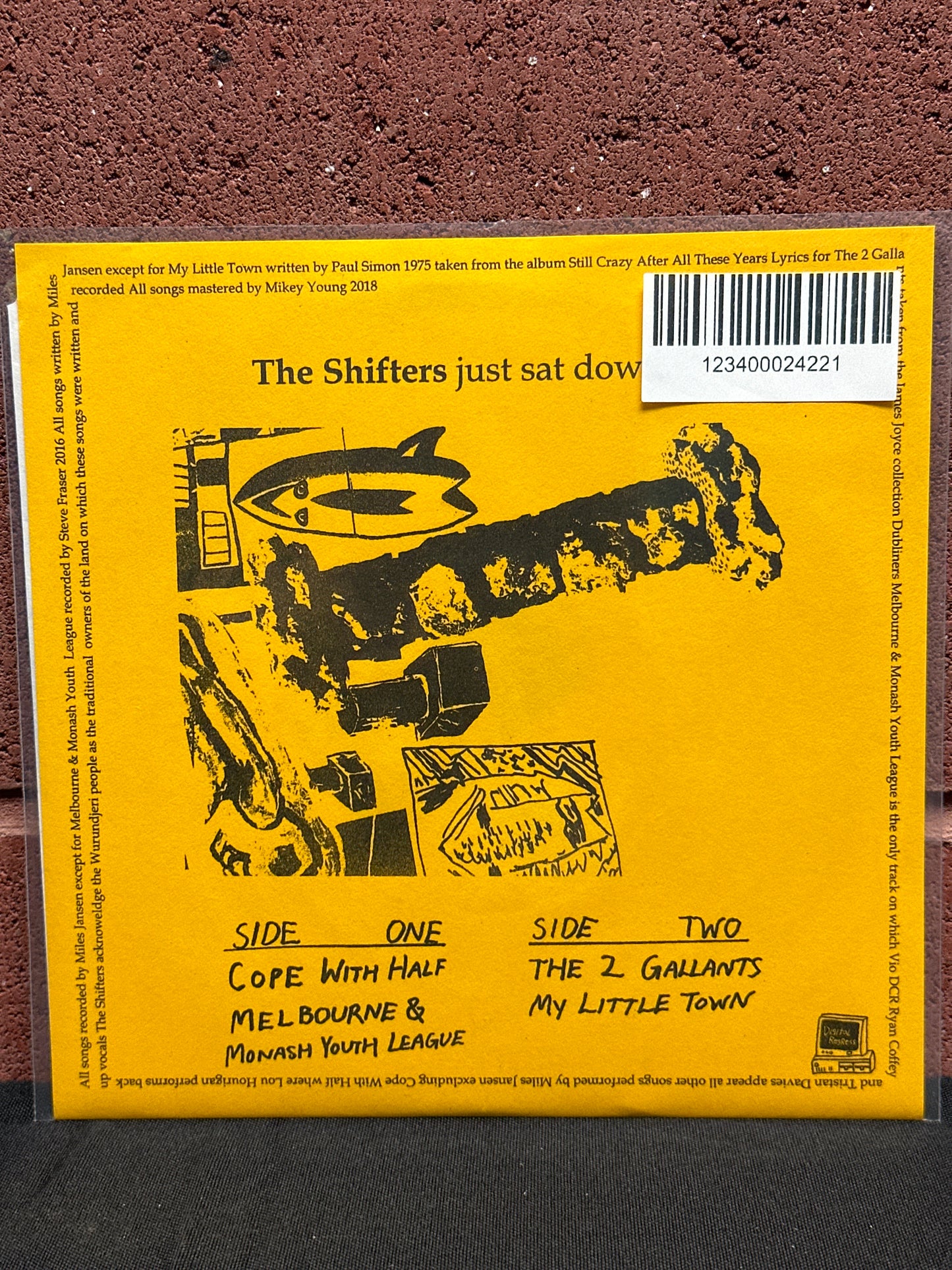 Used Vinyl:  The Shifters ”Just Sat Down” 7"