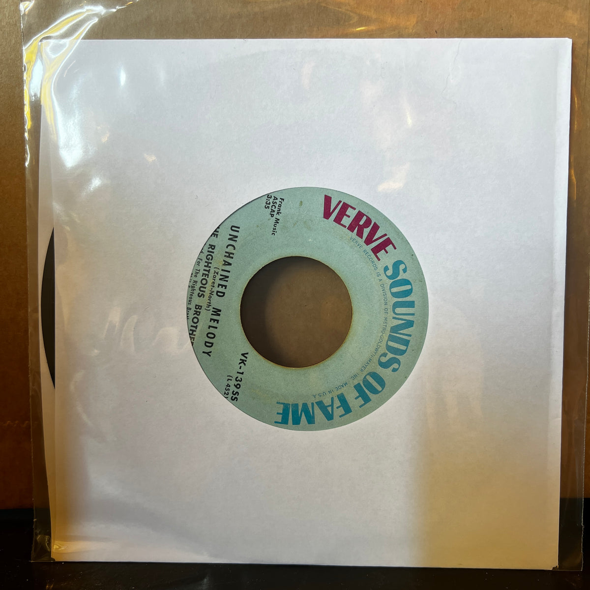 Used Vinyl: Righteous Brothers "Unchained Melody" 7"