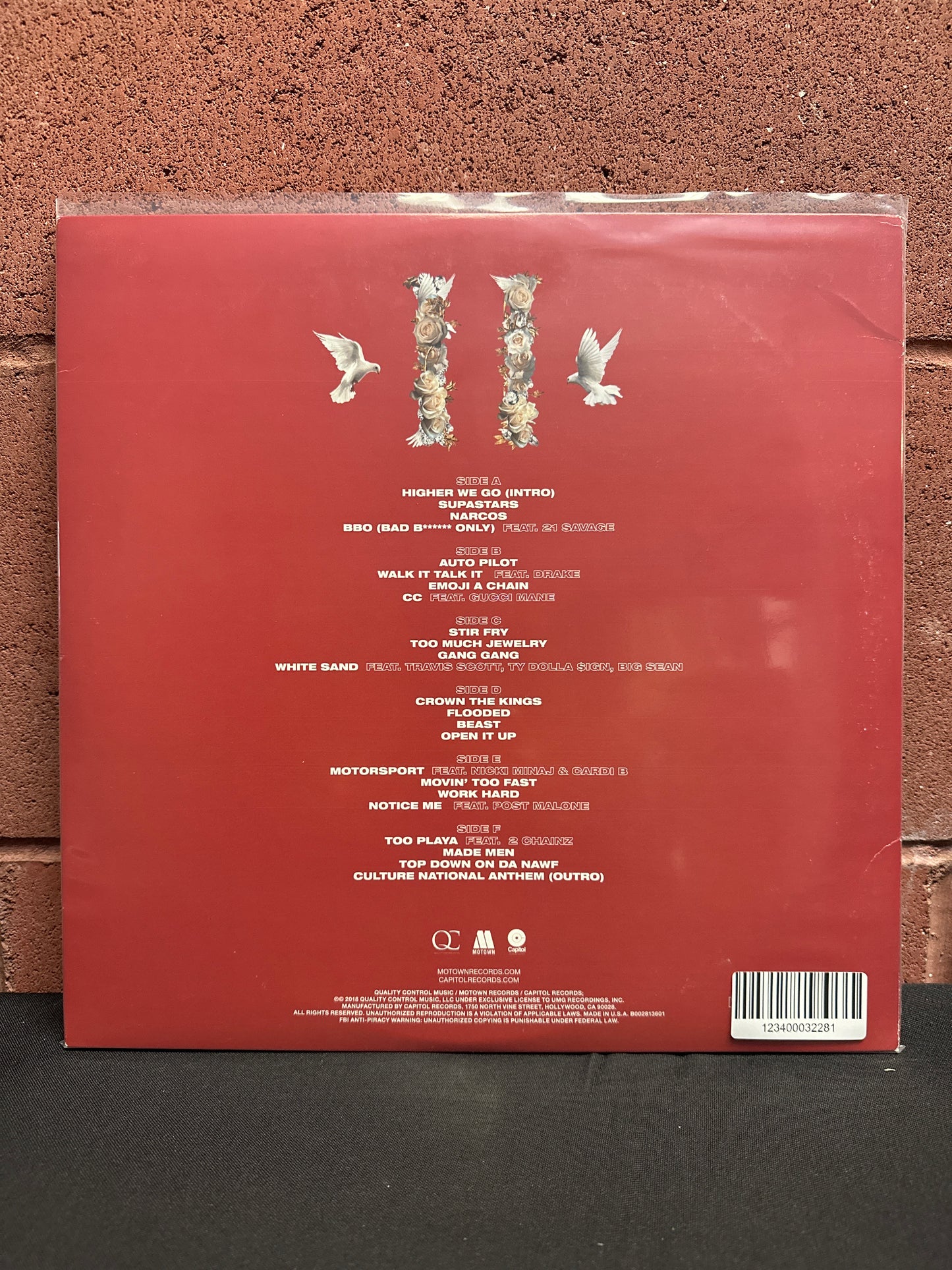 Used Vinyl:  Migos ”Culture II” 3xLP (Red Vinyl)