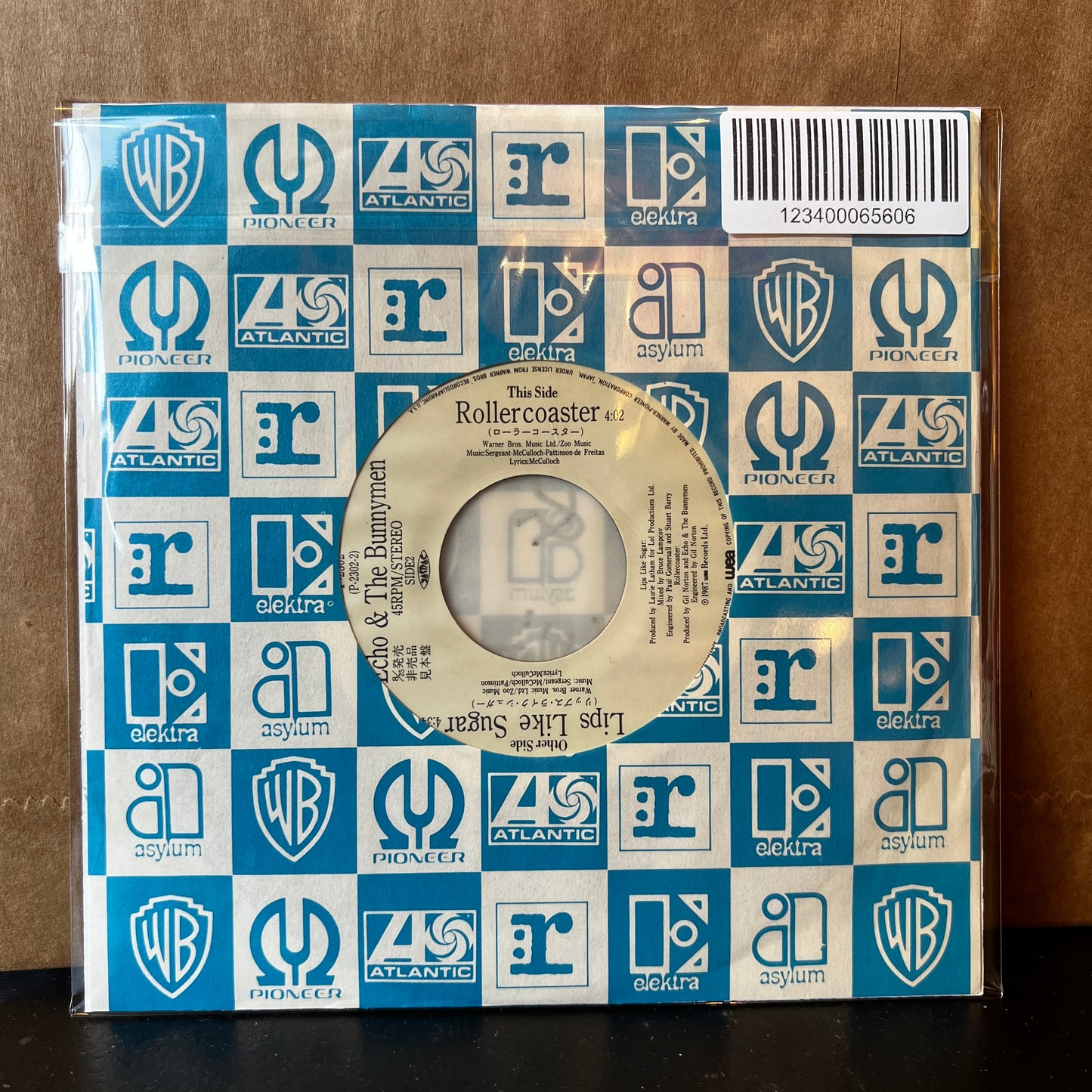 Used Vinyl: Echo & The Bunnymen "Lips Like Sugar / Rollercoaster" 7" (1987 Japanese Promo Copy)