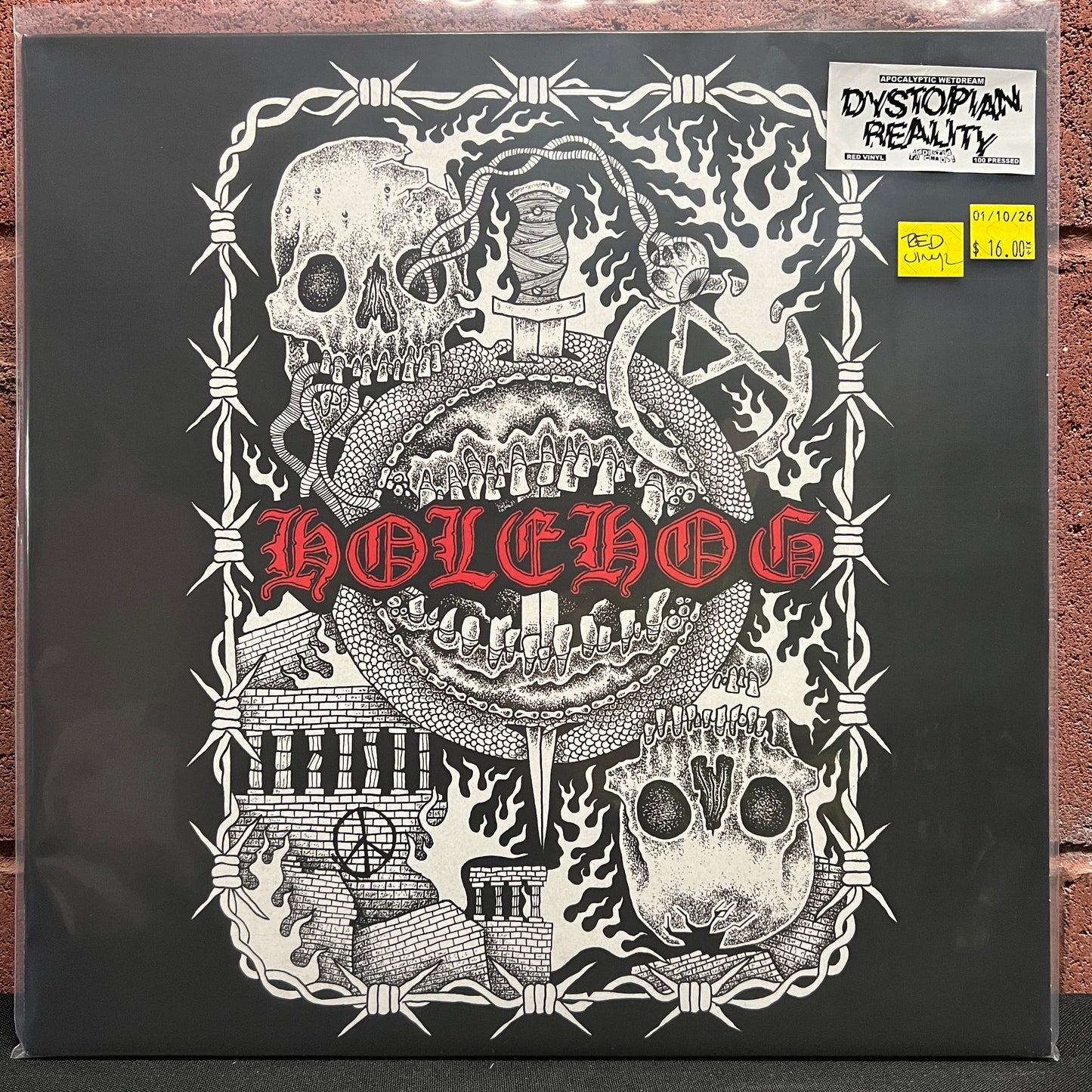Used Vinyl: Holehog "Dystopian Reality" LP (Red Vinyl)