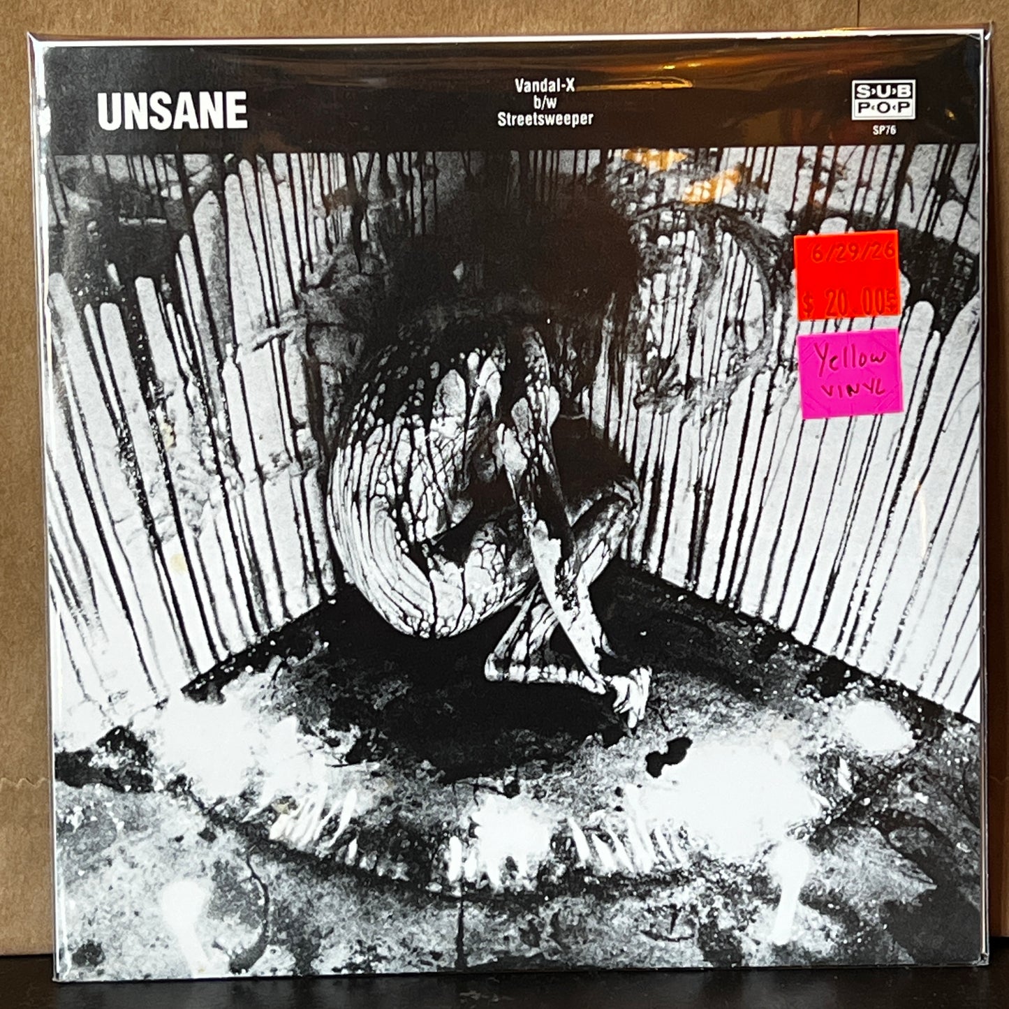 Used Vinyl: Unsane "Vandal-X / Streetsweeper" 7" (1990 Sub Pop Singles Club)
