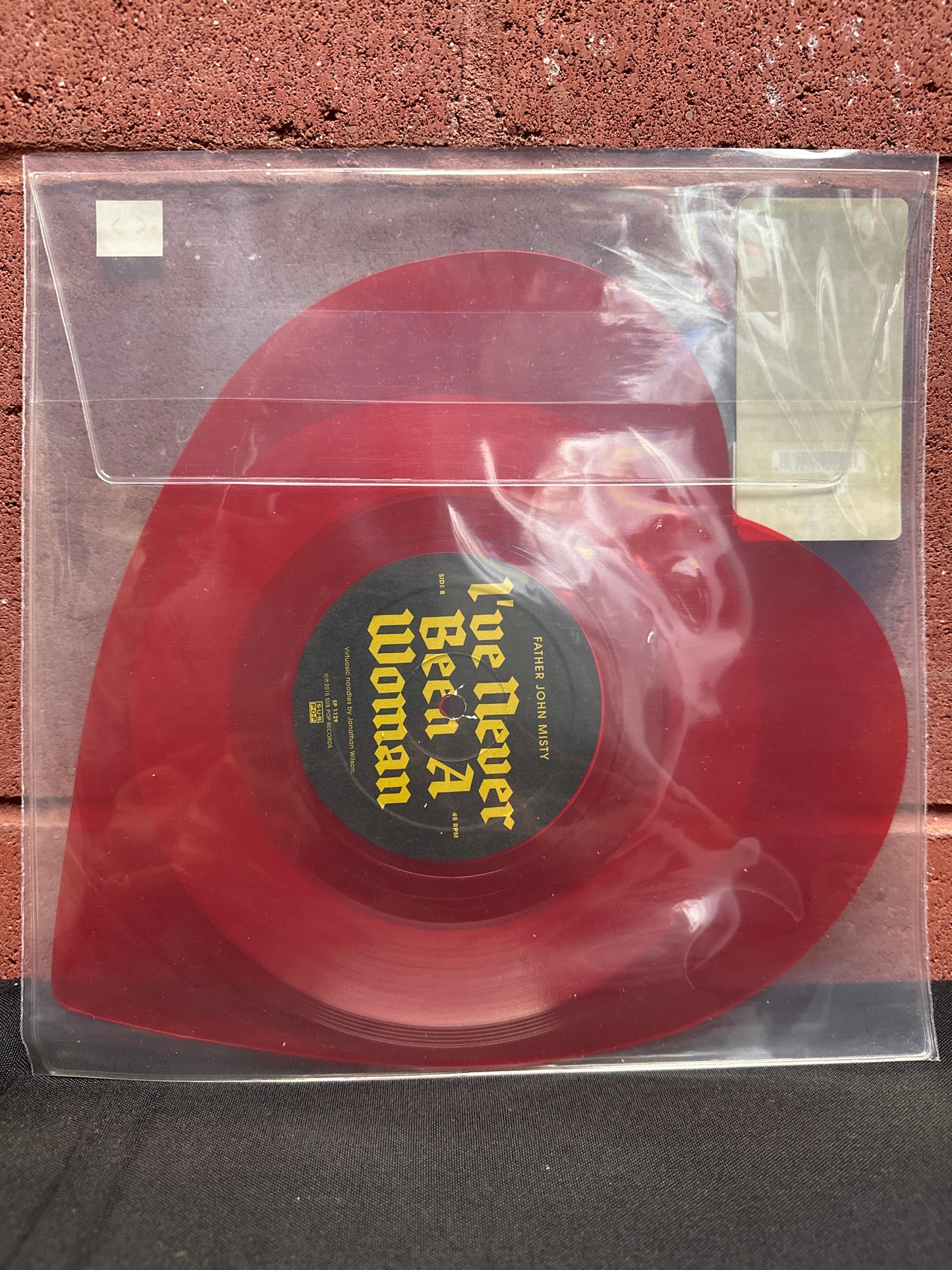 Used Vinyl:  Father John Misty ”I Loved You, Honeybee” 7" (Red heart shaped vinyl)