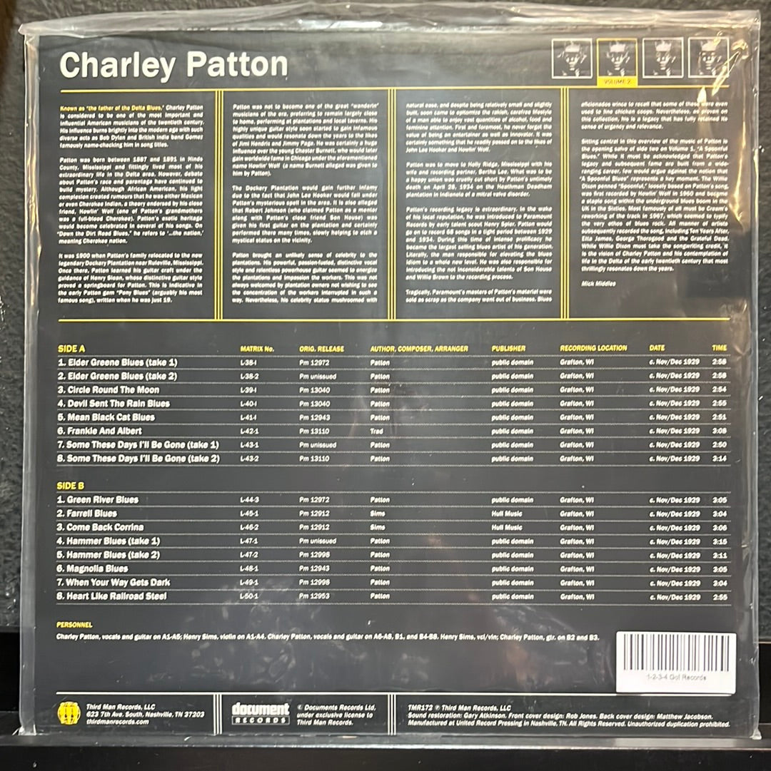 USED VINYL: Charley Patton "Complete Recorded Works In Chronological Order Late November/Early Decemeber 1929 Volume 2" LP