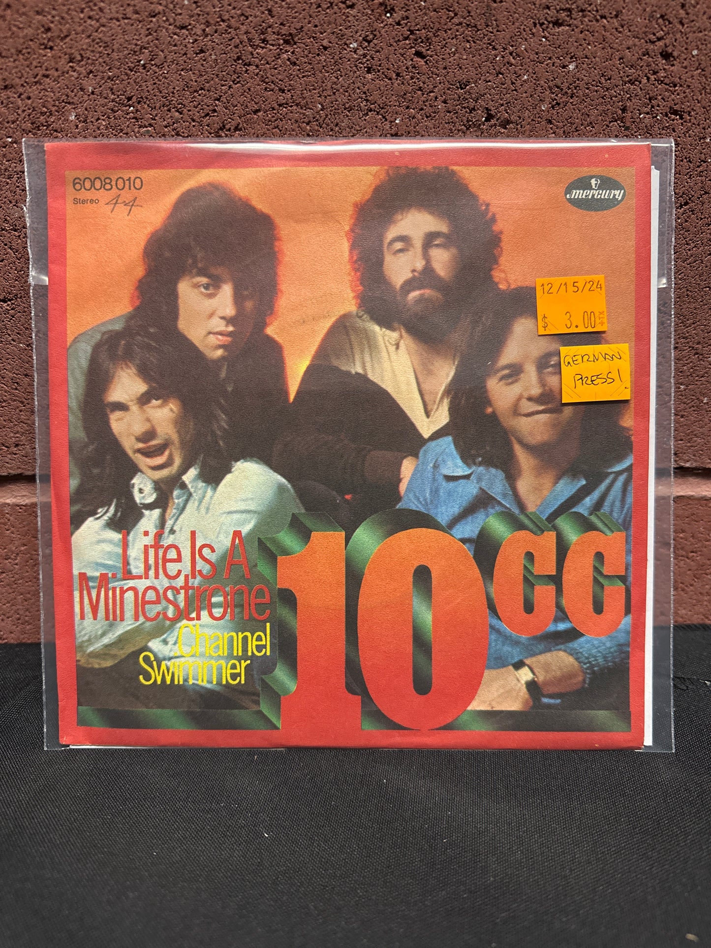 Used Vinyl:  10cc ”Life Is A Minestrone” 7"