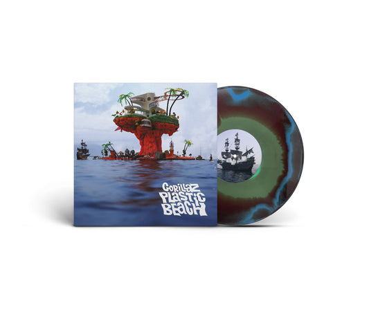 PRE-ORDER: Gorillaz "Plastic Beach" LP (Brick & Mortar Exclusive Blue/Green/Orange Vinyl)