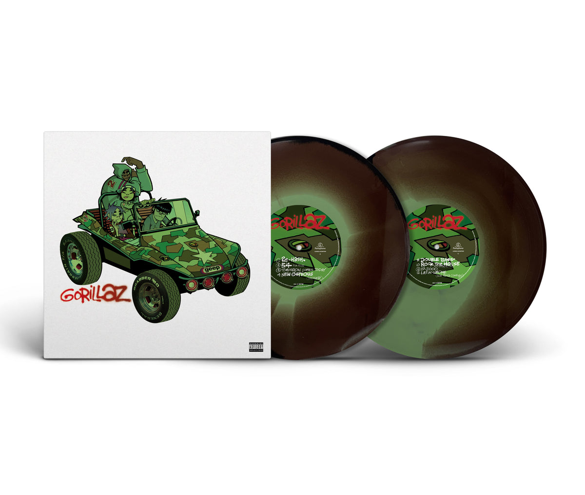 PRE-ORDER: Gorillaz "S/T" 2xLP (Brick & Mortar Exclusive Camouflage Green/Brown/Black Vinyl)