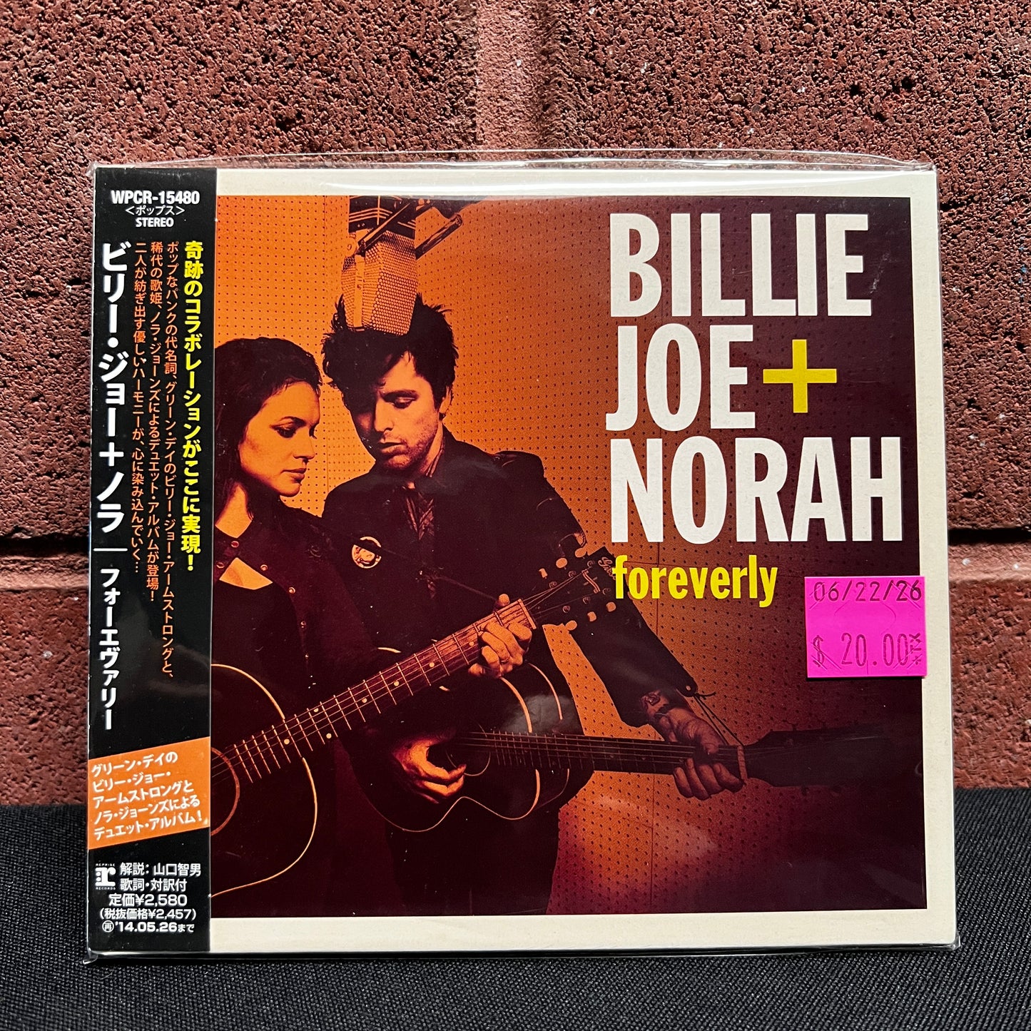 Used CD: Billie Joe & Norah "Foreverly" CD (2013 Japanese Press)