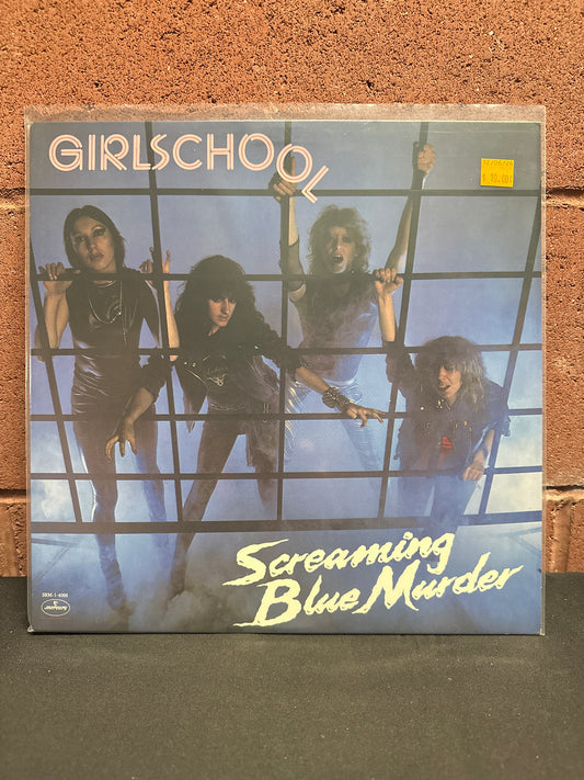 Used Vinyl:  Girlschool ”Screaming Blue Murder” LP