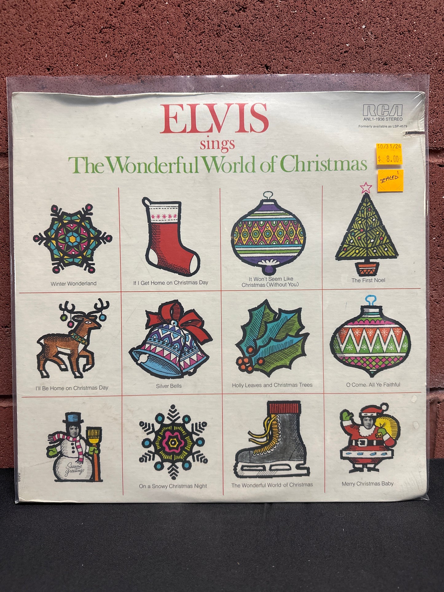 Used Vinyl:  Elvis Presley ”Elvis Sings The Wonderful World Of Christmas” LP